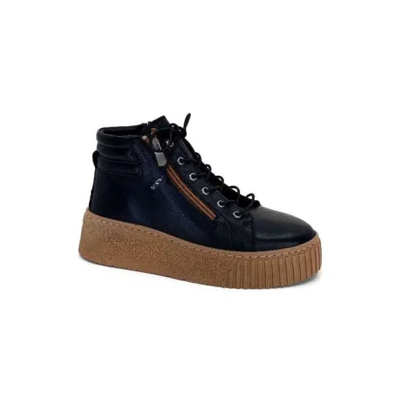 Baskets Ivoire 500-450 Cuir Noir*Ivoire0401a Clearance