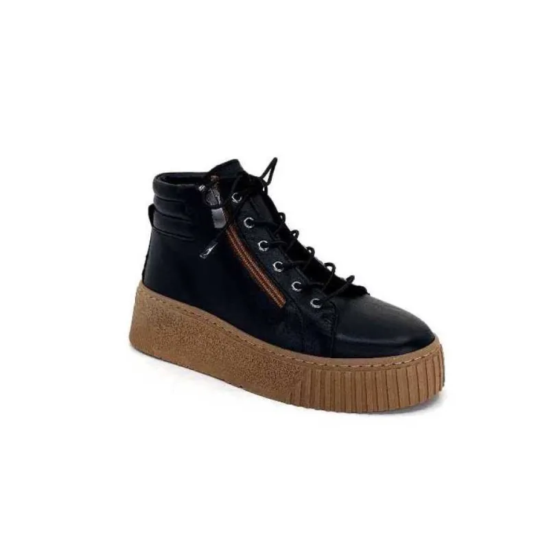 Baskets Ivoire 500-450 Cuir Noir*Ivoire0401a Clearance