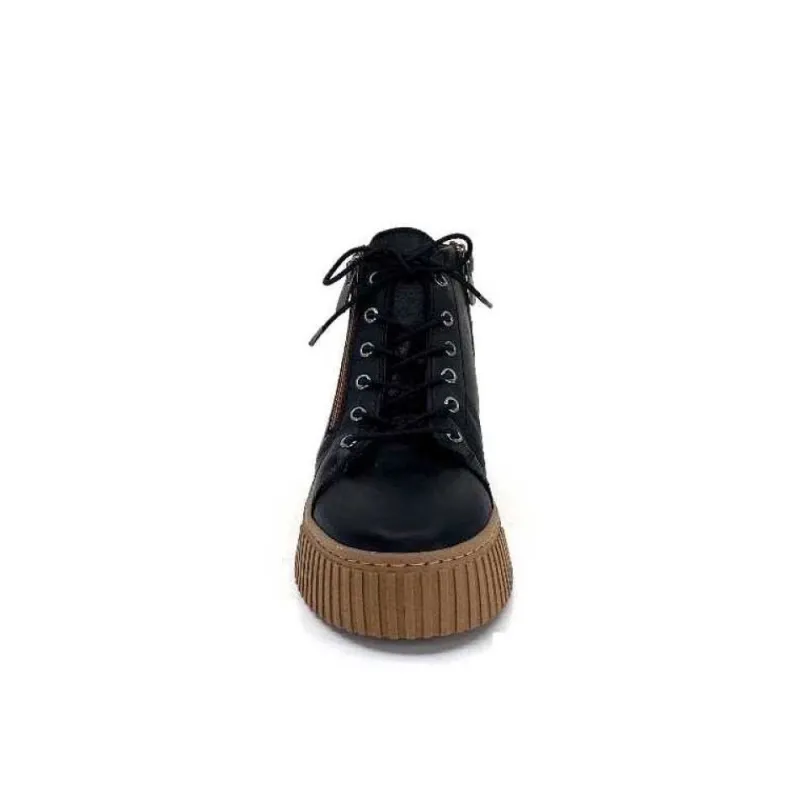 Baskets Ivoire 500-450 Cuir Noir*Ivoire0401a Clearance