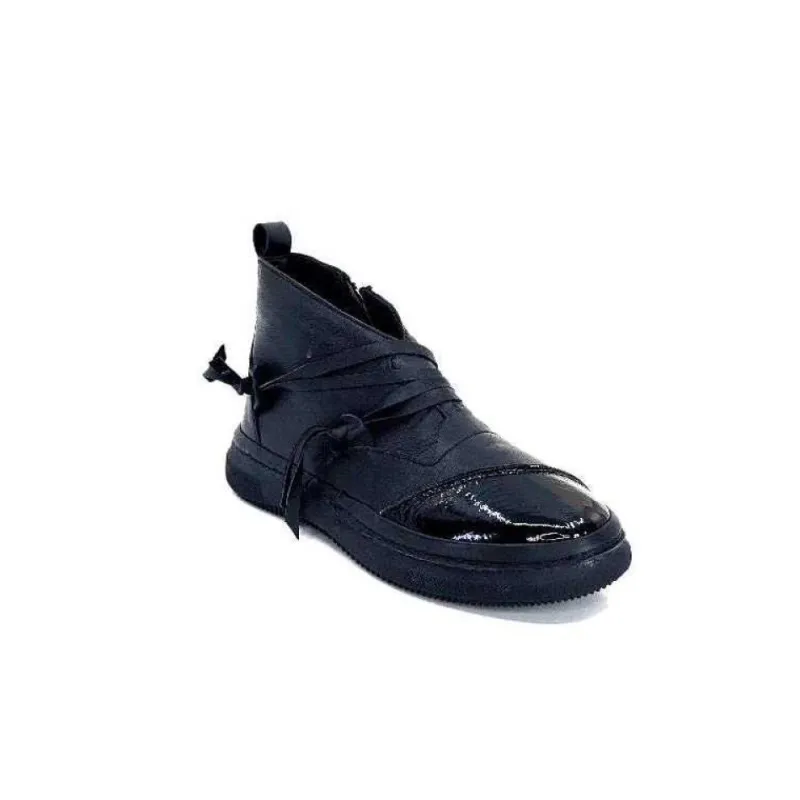 Baskets Ivoire 500-350 Cuir Noir*Ivoire0401a New