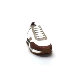 Baskets Ivoire 210.1810 Textile Blanc Paillettes Or*Ivoire0317a Discount