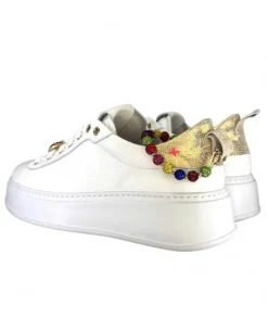 Baskets Plateforme Pia46 Cuir Blanc*GioPiu Hot