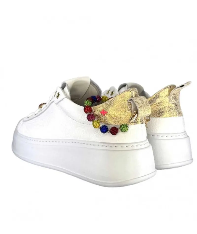 Baskets Plateforme Pia46 Cuir Blanc*GioPiu Hot