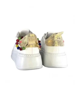 Baskets Plateforme Pia46 Cuir Blanc*GioPiu Hot