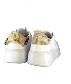 Baskets Plateforme Pia46 Cuir Blanc*GioPiu Hot