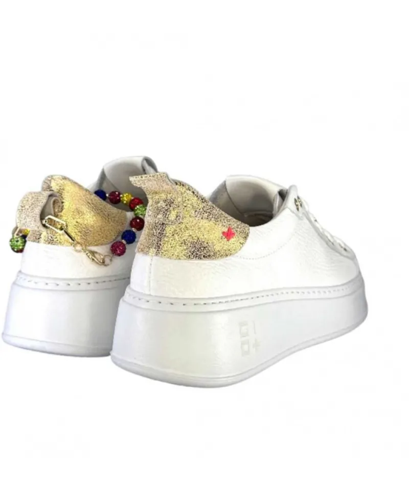 Baskets Plateforme Pia46 Cuir Blanc*GioPiu Hot