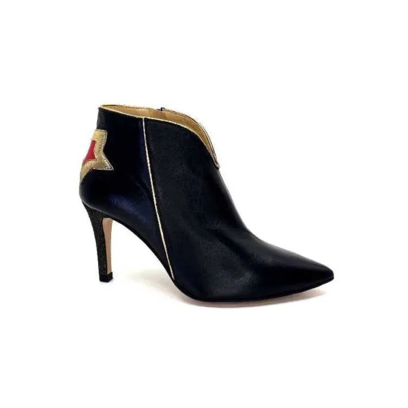 Magic Cuir Noir Rouge Or*creatis Outlet