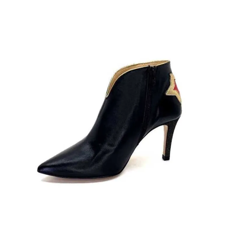 Magic Cuir Noir Rouge Or*creatis Outlet