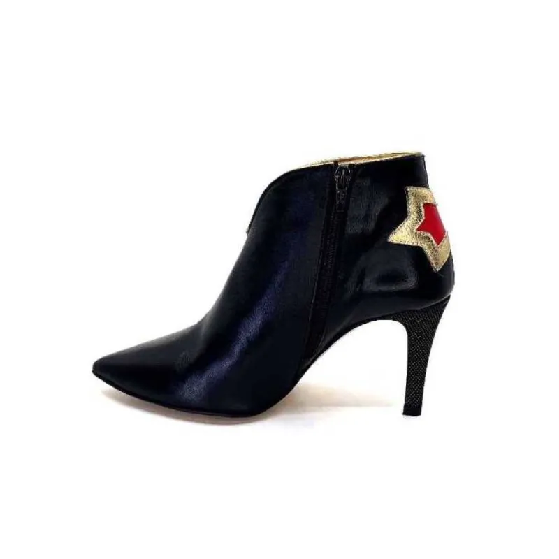 Magic Cuir Noir Rouge Or*creatis Outlet