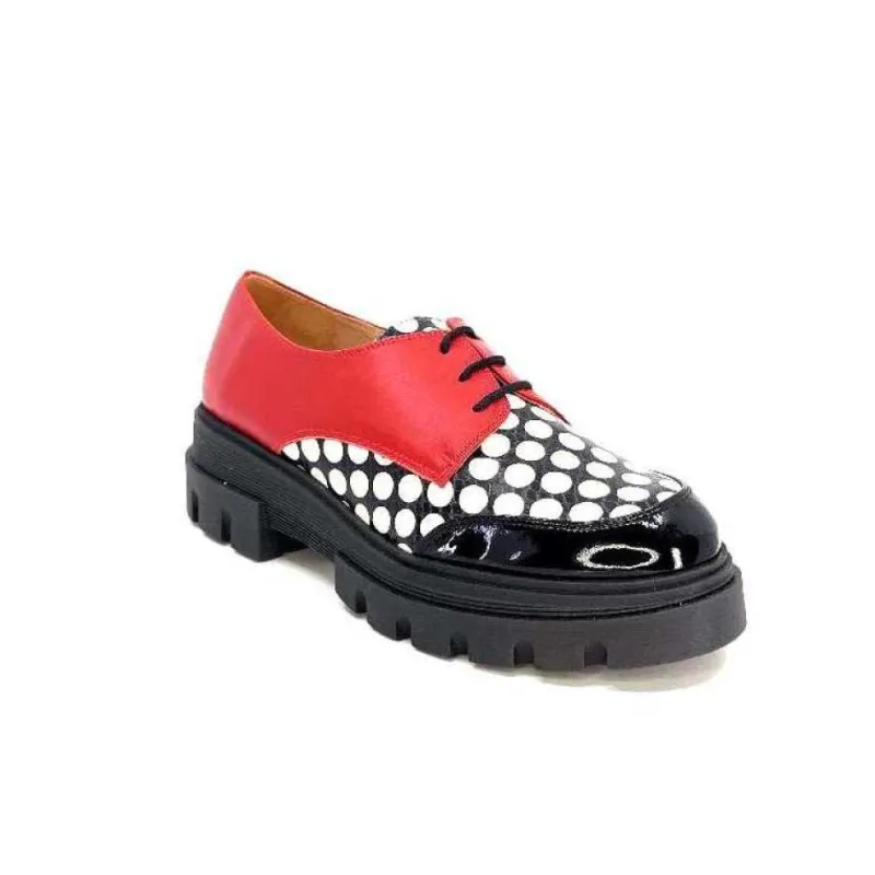 5781 Cuir Noir - Rouge Imprime Blanc*Dansi Sale