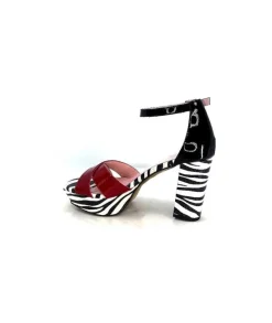 5581 Cuir Noir Blanc Rouge*Dansi Outlet