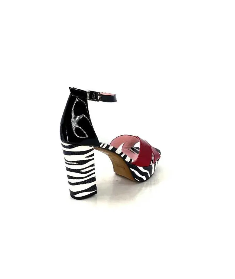5581 Cuir Noir Blanc Rouge*Dansi Outlet