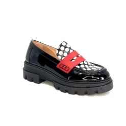 5782 Cuir Vernis Noir Imprime Blanc*Dansi Online