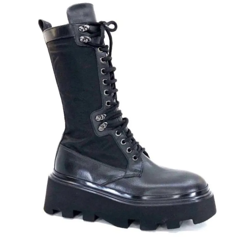 E2992-T Cuir Noir Textile Noir*Elena iachi Sale