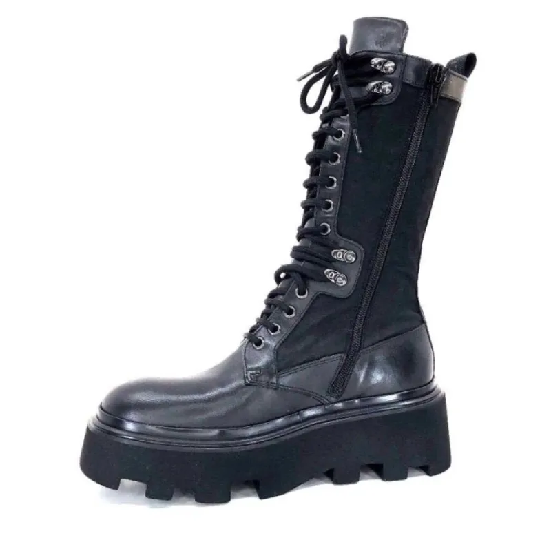 E2992-T Cuir Noir Textile Noir*Elena iachi Sale