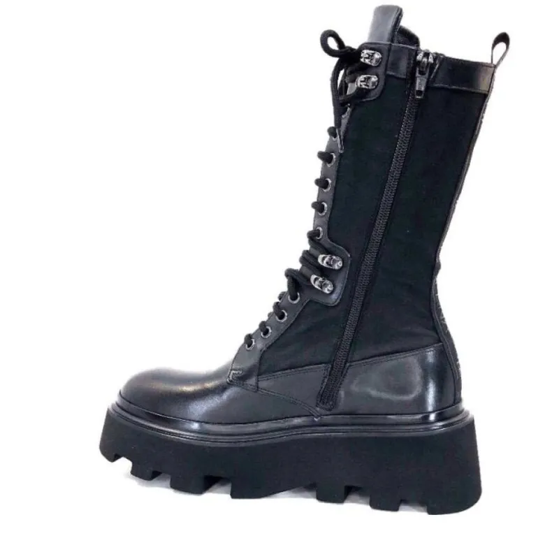 E2992-T Cuir Noir Textile Noir*Elena iachi Sale