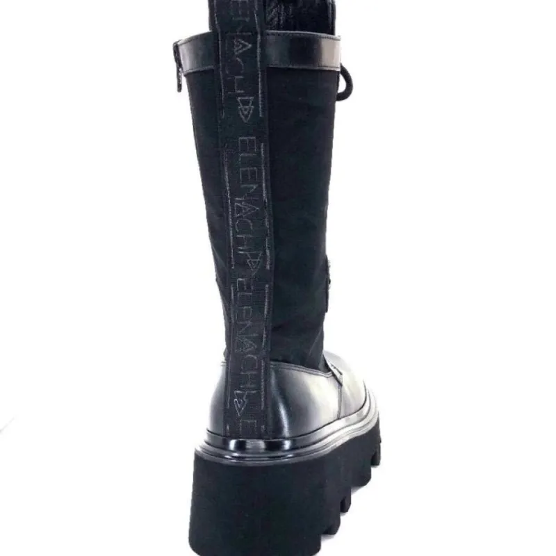 E2992-T Cuir Noir Textile Noir*Elena iachi Sale