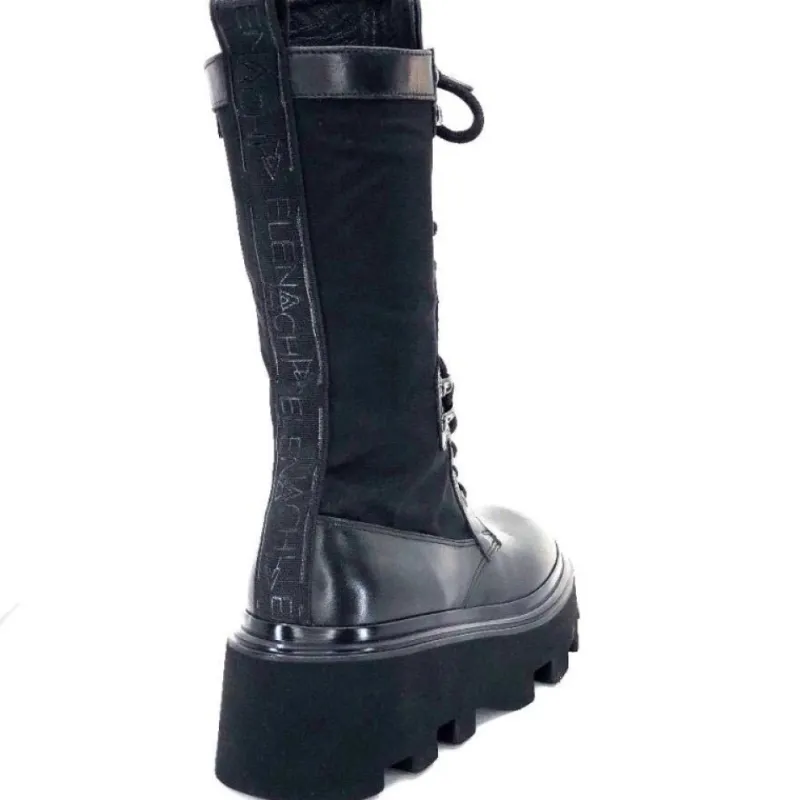 E2992-T Cuir Noir Textile Noir*Elena iachi Sale