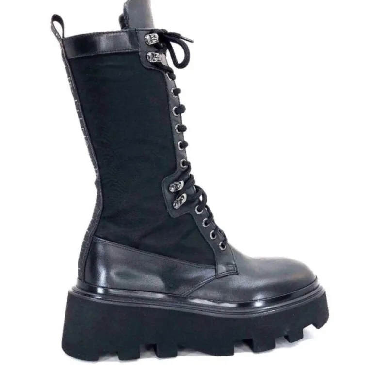 E2992-T Cuir Noir Textile Noir*Elena iachi Sale