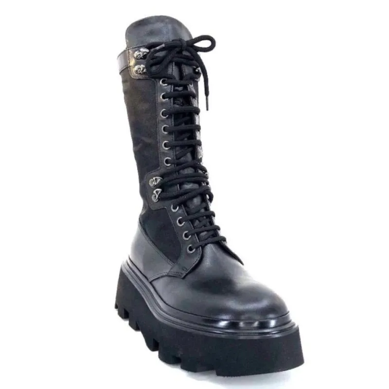 E2992-T Cuir Noir Textile Noir*Elena iachi Sale