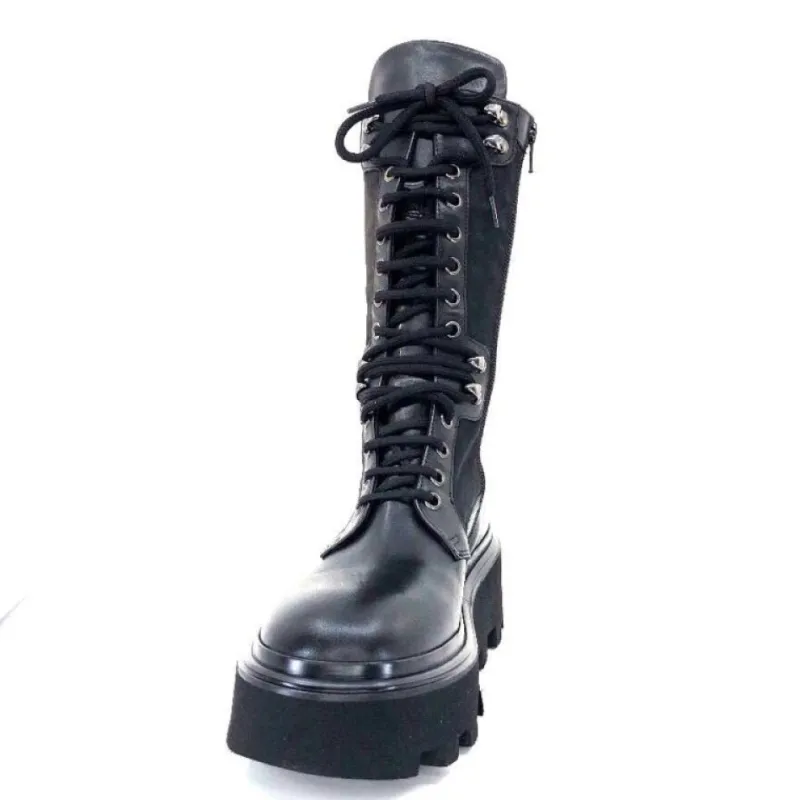 E2992-T Cuir Noir Textile Noir*Elena iachi Sale