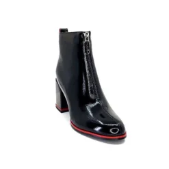 Paella Cuir Noir Vernis*Elue Par Nous New