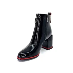 Paella Cuir Noir Vernis*Elue Par Nous New