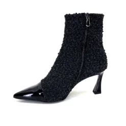 Enzo Di Martino Eli 716 Cuir & Textile Noir*moon flower - enzo di martino Sale