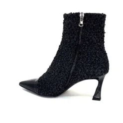 Enzo Di Martino Eli 716 Cuir & Textile Noir*moon flower - enzo di martino Sale