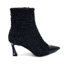 Enzo Di Martino Eli 716 Cuir & Textile Noir*moon flower - enzo di martino Sale