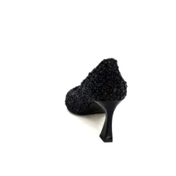 Enzo Di Martino Eli 715 Textile Noir Cuir Vernis Noir*moon flower - enzo di martino