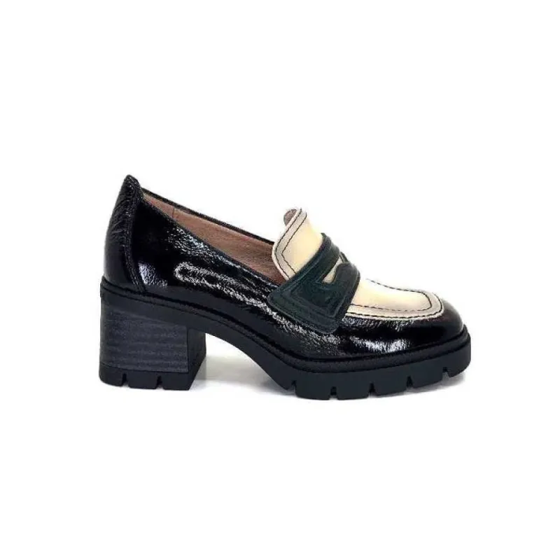 Chi 232965 Everest Cuir Vernis Noir Cuir Vert & Beige*Hispanitas Online