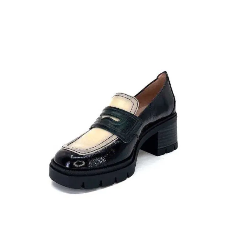 Chi 232965 Everest Cuir Vernis Noir Cuir Vert & Beige*Hispanitas Online