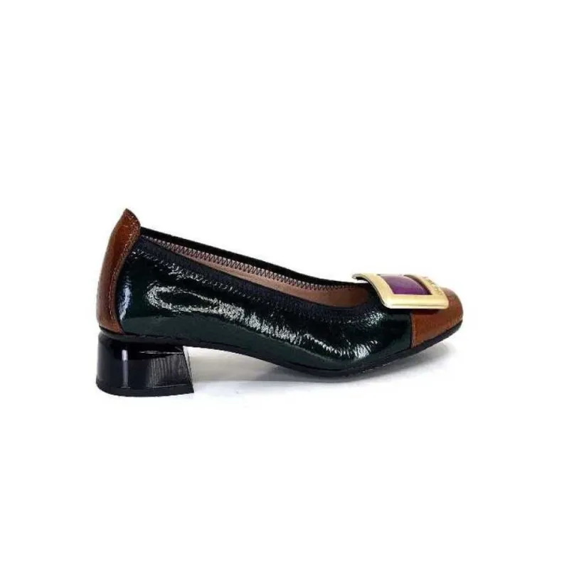 Chi 233141 Salma Cuir Vernis Vert Cuero Fushia*Hispanitas