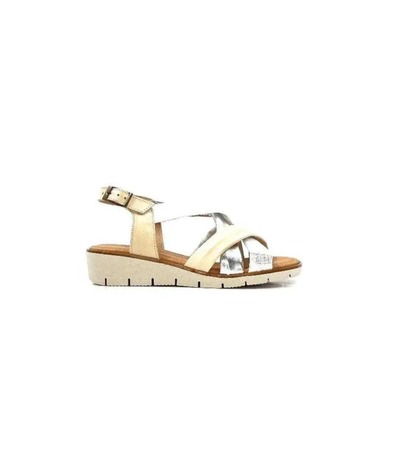Ivoire 2146 Ceralin Cuir Blanc Beige Argent*lola canales / calzado pasoli Outlet