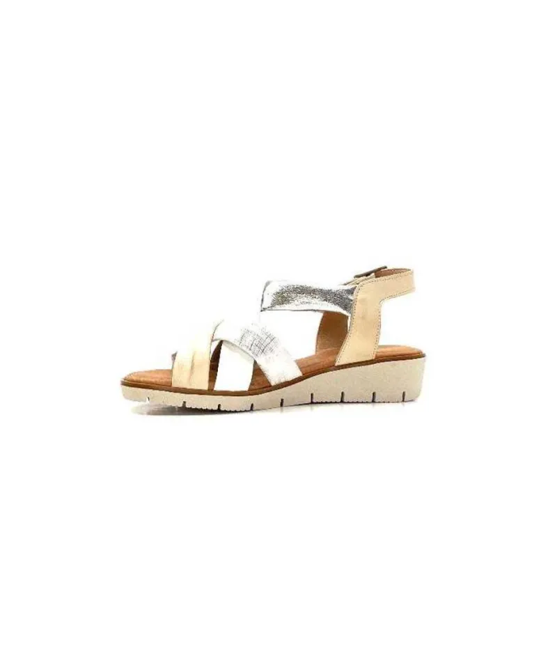 Ivoire 2146 Ceralin Cuir Blanc Beige Argent*lola canales / calzado pasoli Outlet