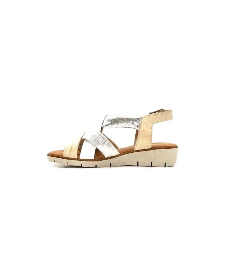 Ivoire 2146 Ceralin Cuir Blanc Beige Argent*lola canales / calzado pasoli Outlet