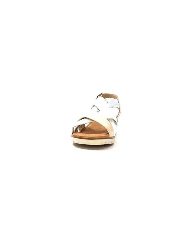 Ivoire 2146 Ceralin Cuir Blanc Beige Argent*lola canales / calzado pasoli Outlet