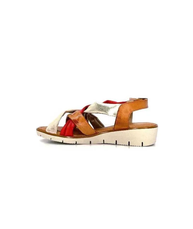 Ivoire 2146 Ceralin Cuir Rouge Marron Or*lola canales / calzado pasoli Best