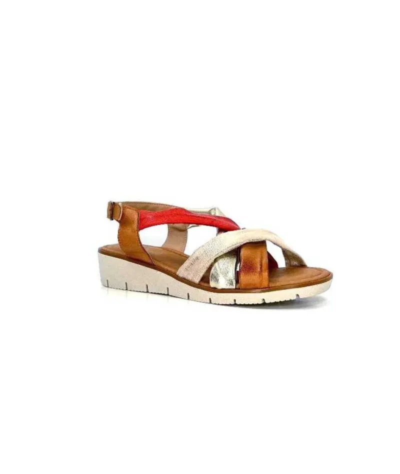 Ivoire 2146 Ceralin Cuir Rouge Marron Or*lola canales / calzado pasoli Best