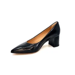 Ivoire 1601 Cuir Vernis Noir*franco russo napoli fgr New