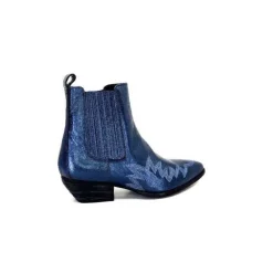 Ivoire Ar230 Cuir Metal Bleu Cobalt*Ivoire0341a New