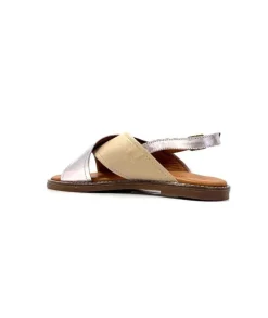 Ivoire 908D Cuir Argent Et Nude*gloria New