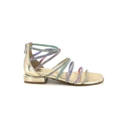 Ivoire E35.008 Cuir Or Strass Multi*s.piero Hot