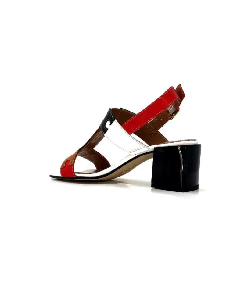 Ivoire F2105 Sardegna Cuir Blanc, Marron, Rouge & Noir*Ivoire0334 Online