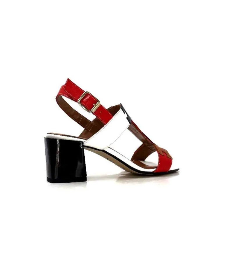 Ivoire F2105 Sardegna Cuir Blanc, Marron, Rouge & Noir*Ivoire0334 Online