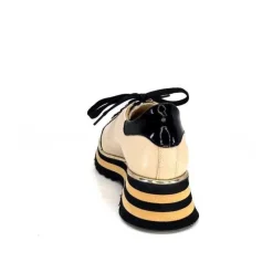 Ivoire H985M Cuir Vernis Noir Beige*Ivoire0347b Clearance