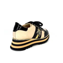 Ivoire H985M Cuir Vernis Noir Beige*Ivoire0347b Clearance