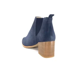 Ivoire S674 Cuir Daim Bleu Marine*Ivoire0352a Clearance