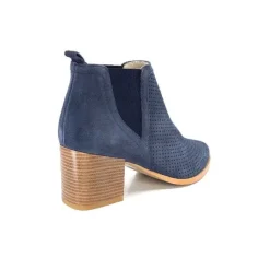 Ivoire S674 Cuir Daim Bleu Marine*Ivoire0352a Clearance